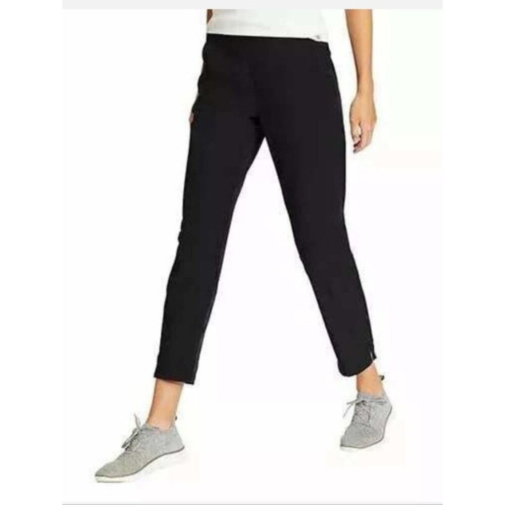 Eddie Bauer Ladies Traveler Ankle Pants Black Size XXL NWT